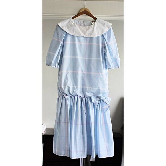 Vintage 80s You Babes II - LIKE NEW Nostalgic Drop Waist Dress, sz 9 Med - Picture 3 of 9